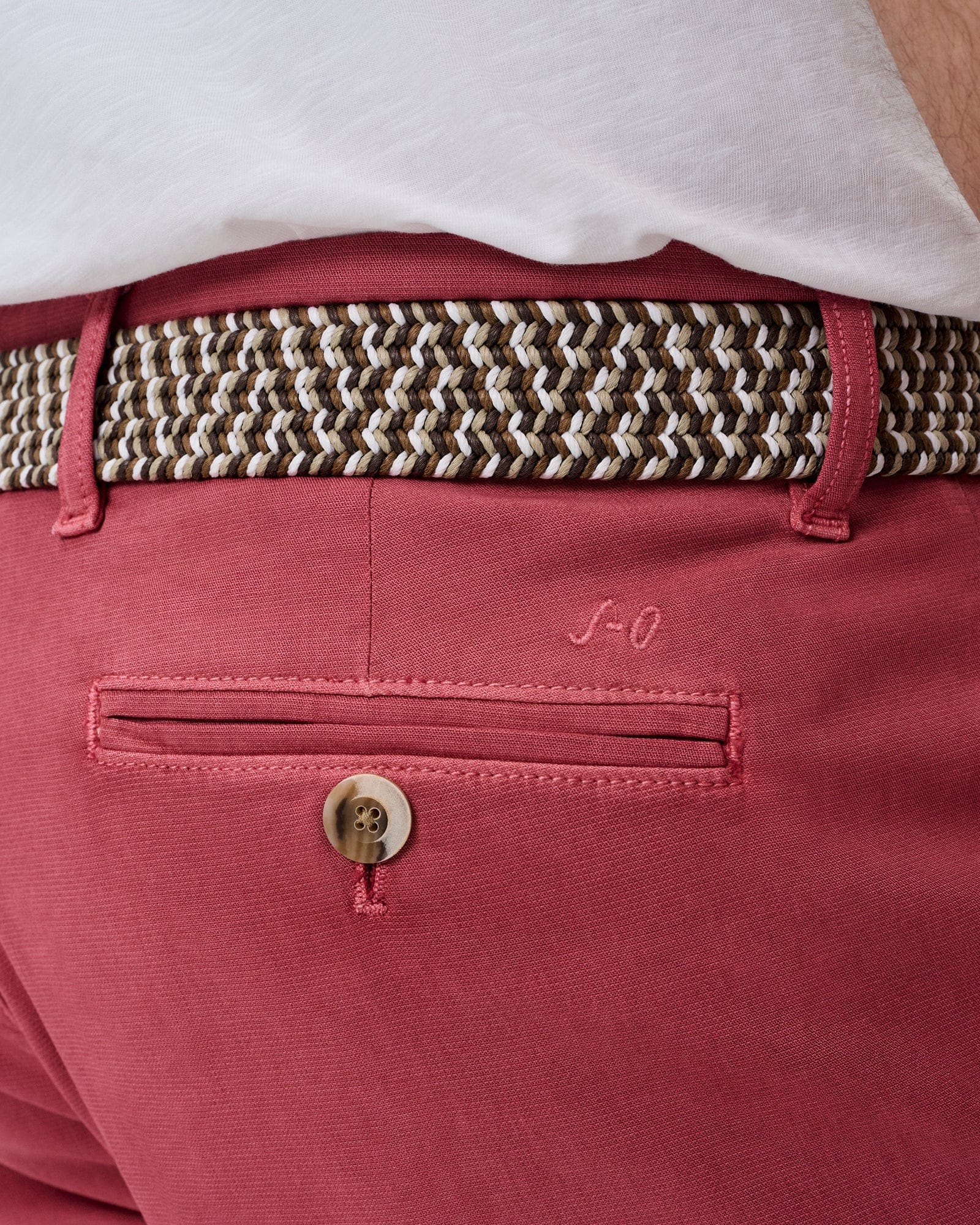 Johnnie-O Shorts Nassau Cotton Blend Shorts in Washed Red