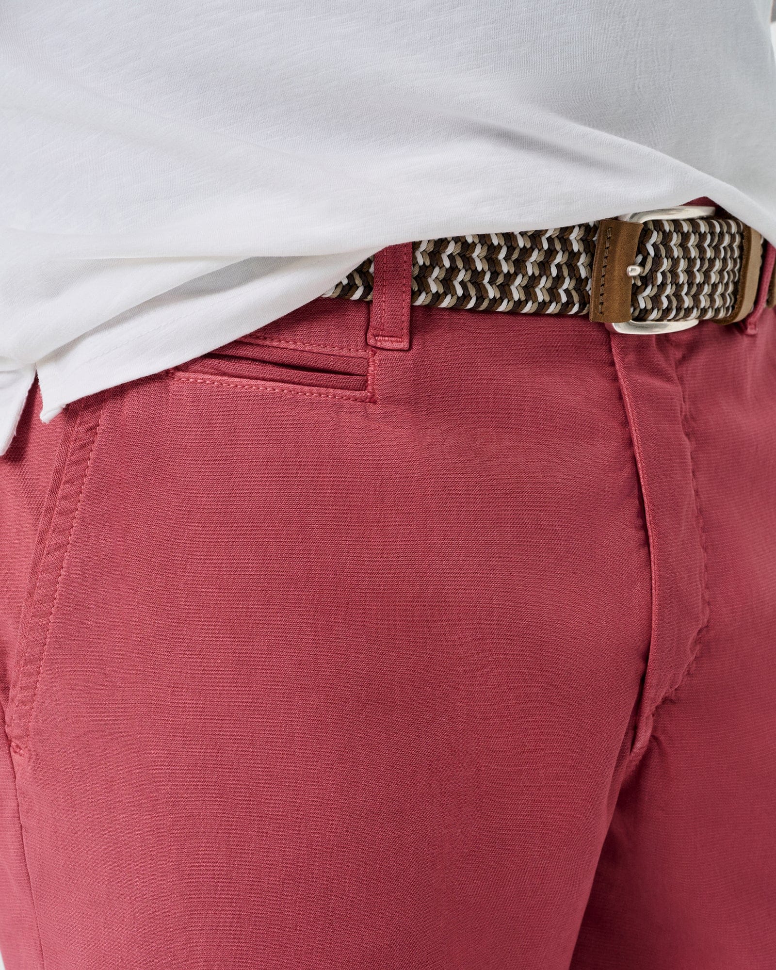 Johnnie-O Shorts Nassau Cotton Blend Shorts in Washed Red