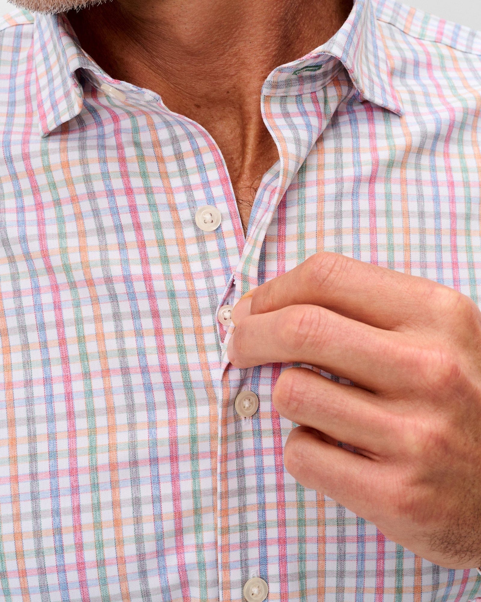 Johnnie-O Sport Shirts Albie Everyday Performance Button Down Shirt in White