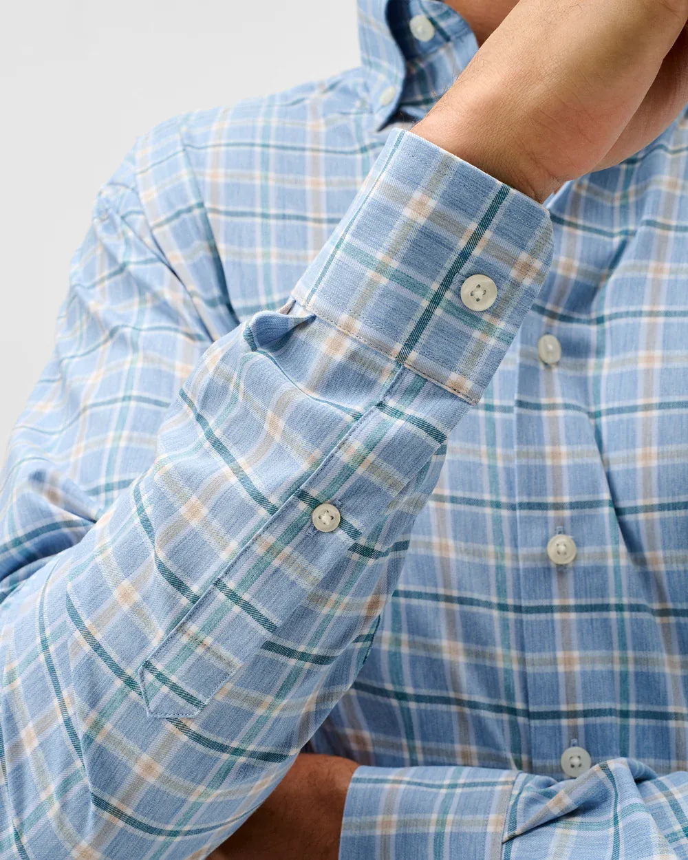 Johnnie-O Sport Shirts Basswood Plaid Everyday Performance Button Down Shirt
