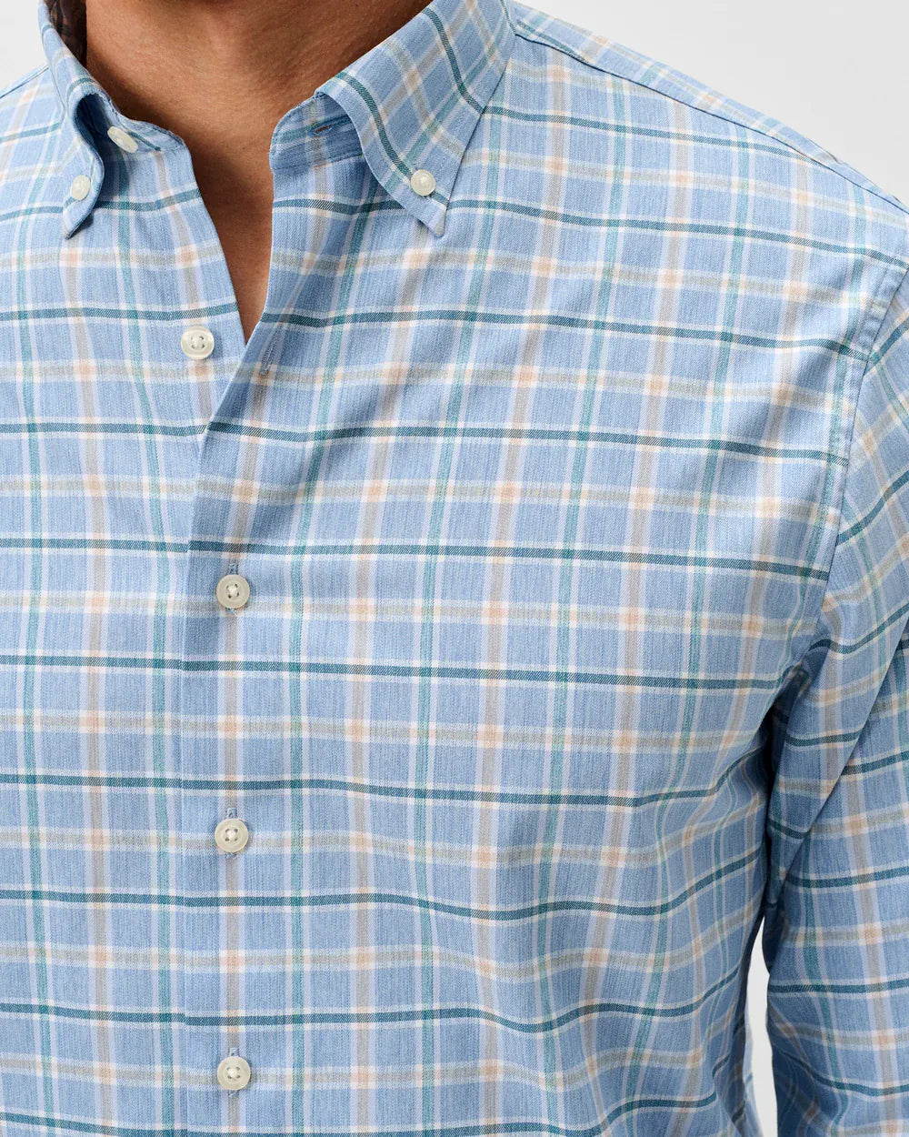 Johnnie-O Sport Shirts Basswood Plaid Everyday Performance Button Down Shirt