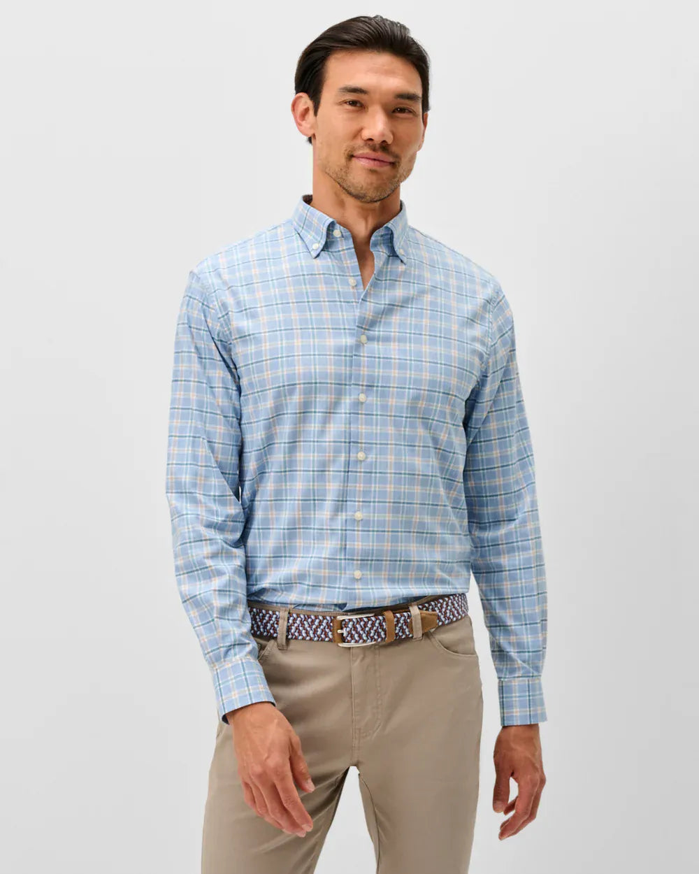 Johnnie-O Sport Shirts Basswood Plaid Everyday Performance Button Down Shirt