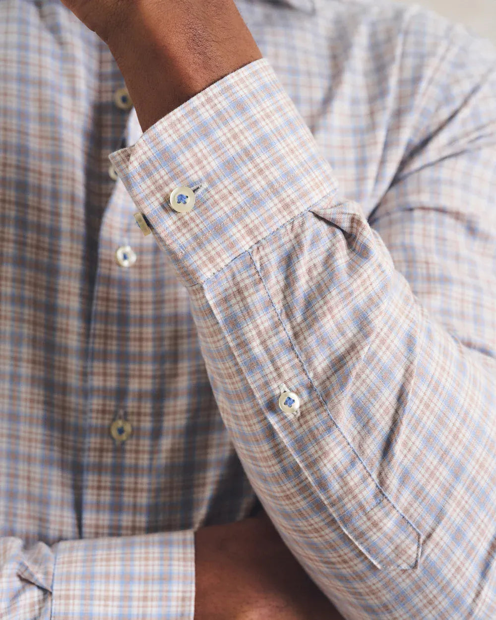 Johnnie-O Sport Shirts Bayview Pane Top Shelf Cotton Button Down Shirt