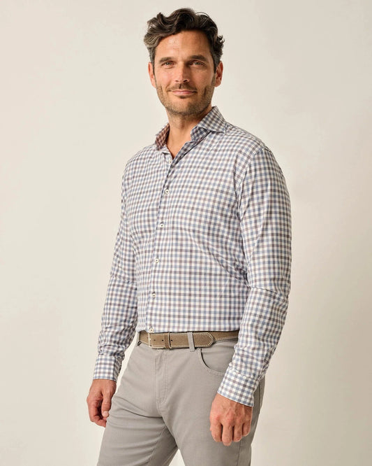 Johnnie O Sport Shirts Beryl Button Down Shirt - Laguna Blue