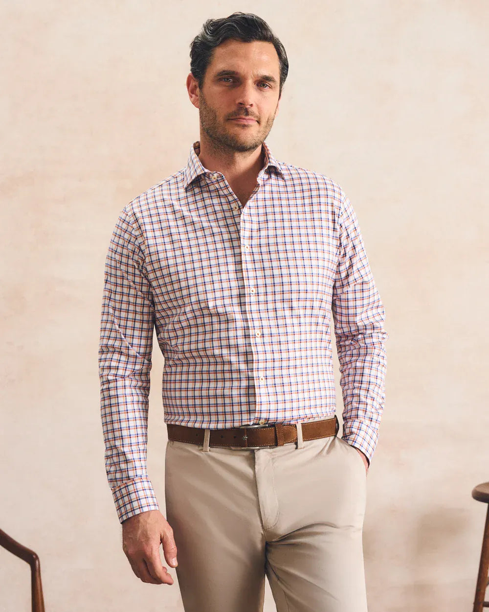 Johnnie-O Sport Shirts Bipane Top Shelf Stretch Twill Button Down Shirt