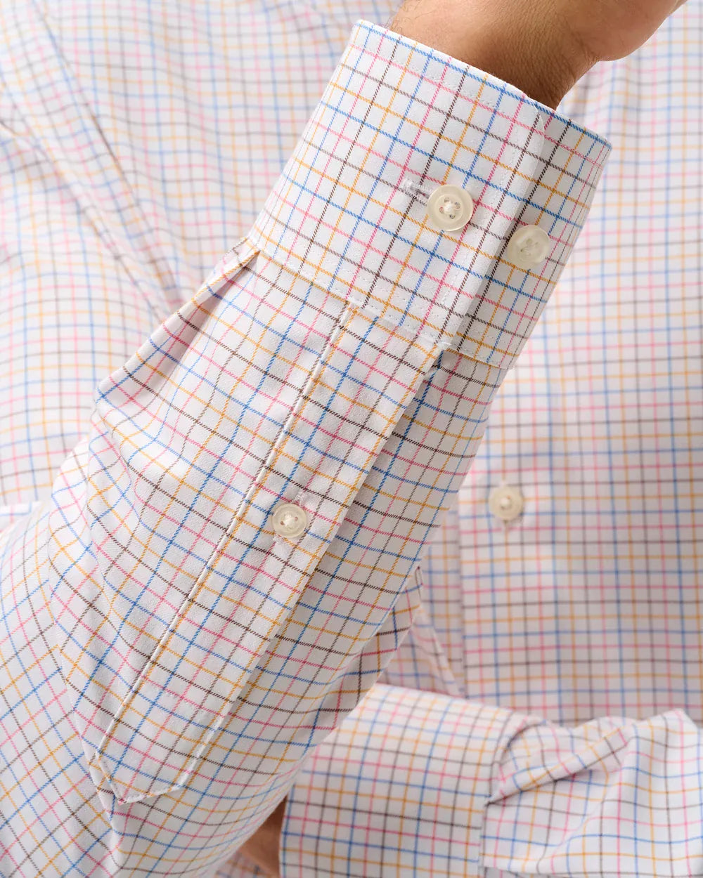 Johnnie-O Sport Shirts Bluffton Pin Pane Everyday Performance Button Down Shirt