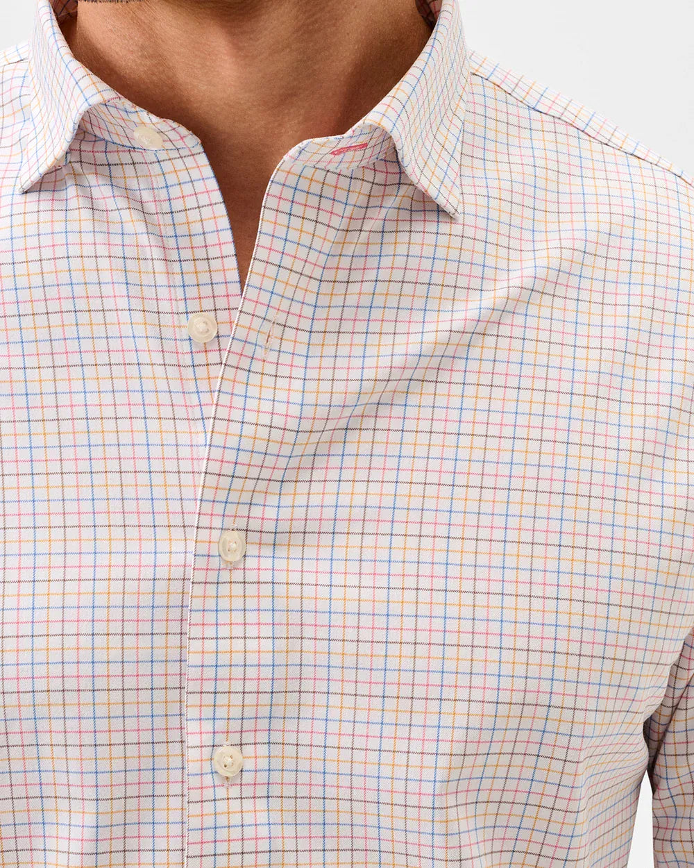 Johnnie-O Sport Shirts Bluffton Pin Pane Everyday Performance Button Down Shirt