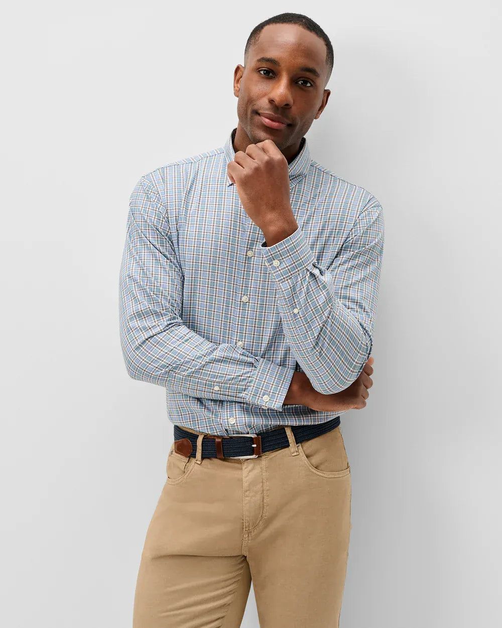 Johnnie-O Sport Shirts Brunswick Pane Everyday Performance Button Down Shirt