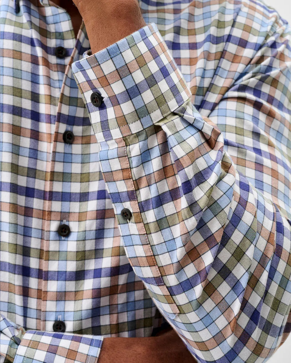 Johnnie-O Sport Shirts Cedar Check Performance Flannel Button Down Shirt