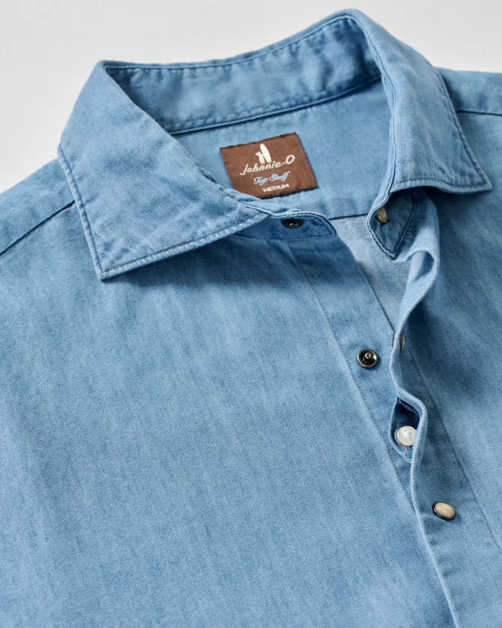 Johnnie-O Sport Shirts Chambray Snap Top Shelf Button Down