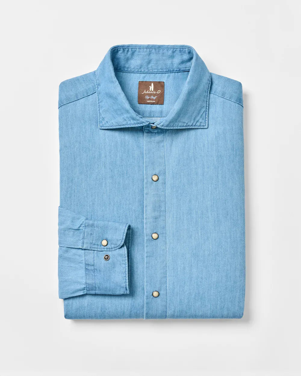 Johnnie-O Sport Shirts Chambray Snap Top Shelf Button Down