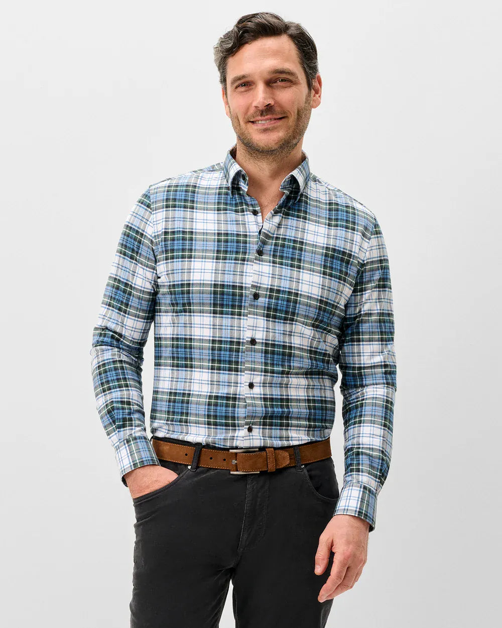 Johnnie-O Sport Shirts Chimney Rock Tartan Performance Flannel Button Down Shirt