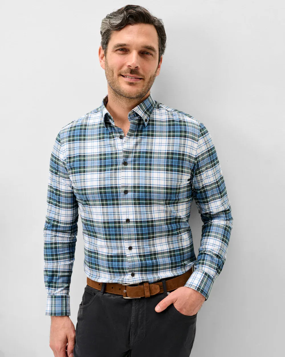 Johnnie-O Sport Shirts Chimney Rock Tartan Performance Flannel Button Down Shirt