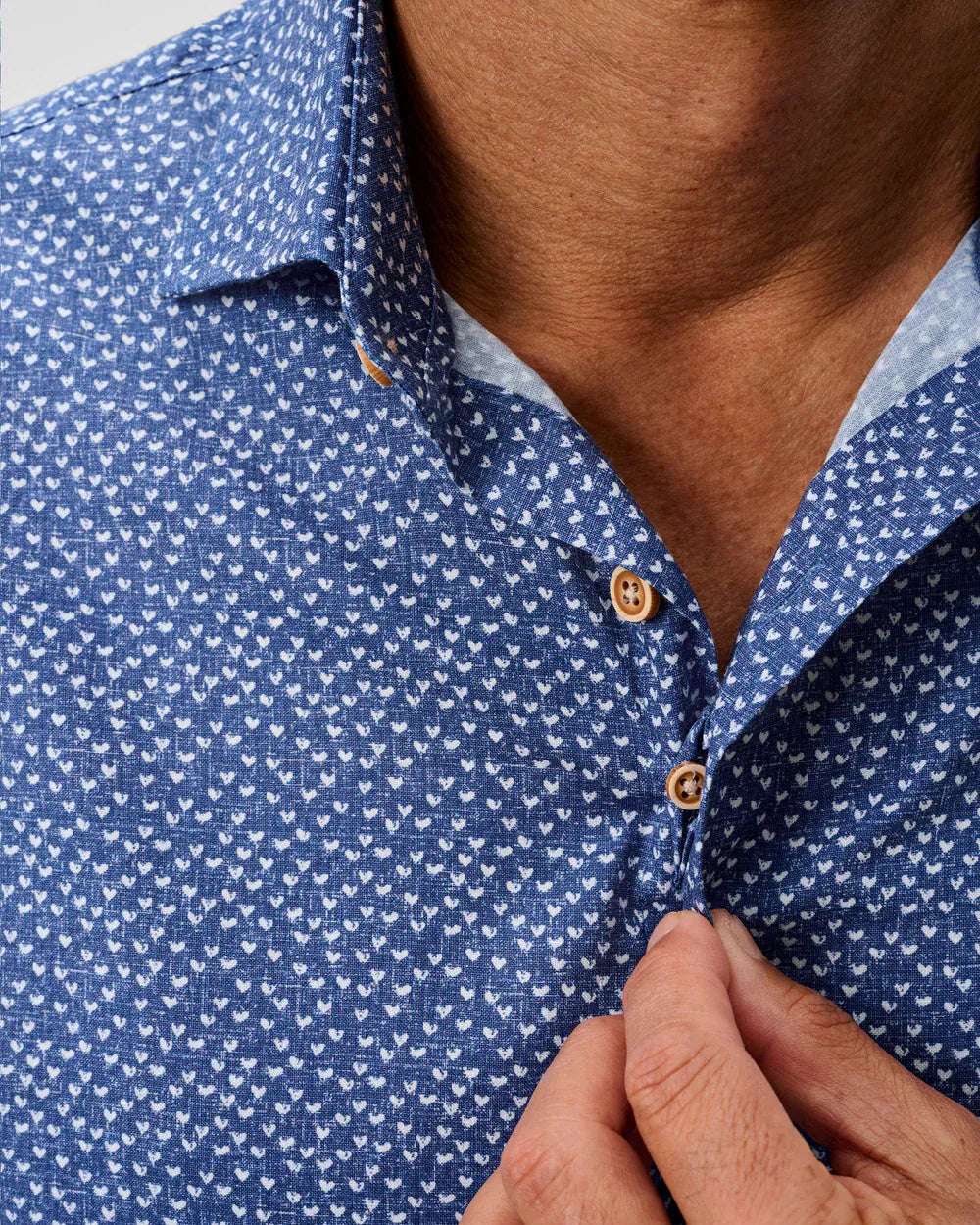Johnnie-O Sport Shirts Cotton Blend Short Sleeve Button Down Shirt