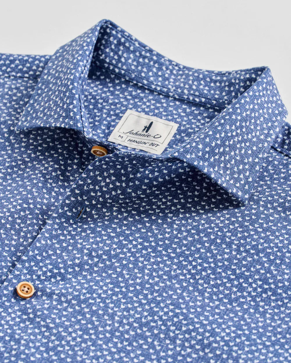 Johnnie-O Sport Shirts Cotton Blend Short Sleeve Button Down Shirt