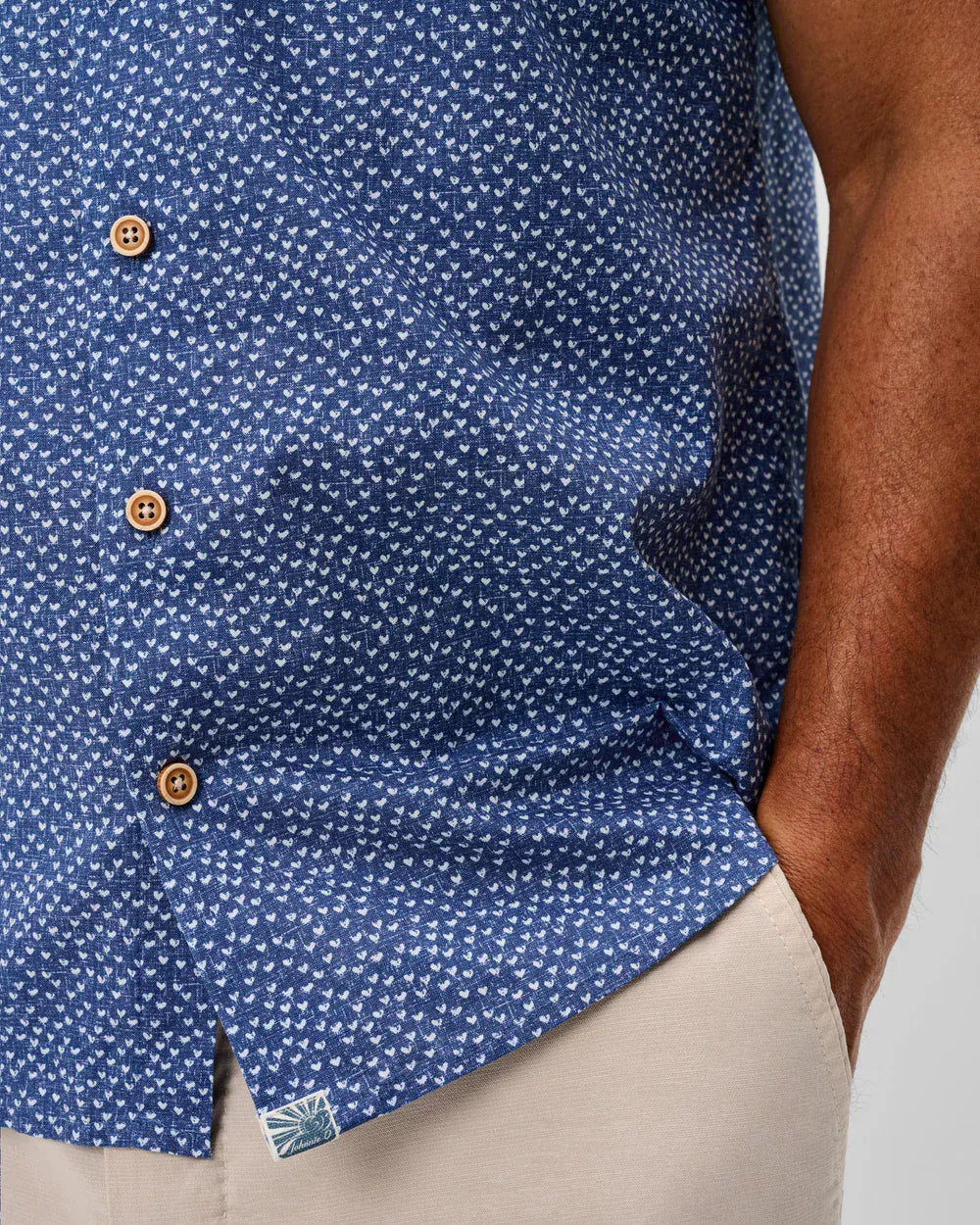 Johnnie-O Sport Shirts Cotton Blend Short Sleeve Button Down Shirt