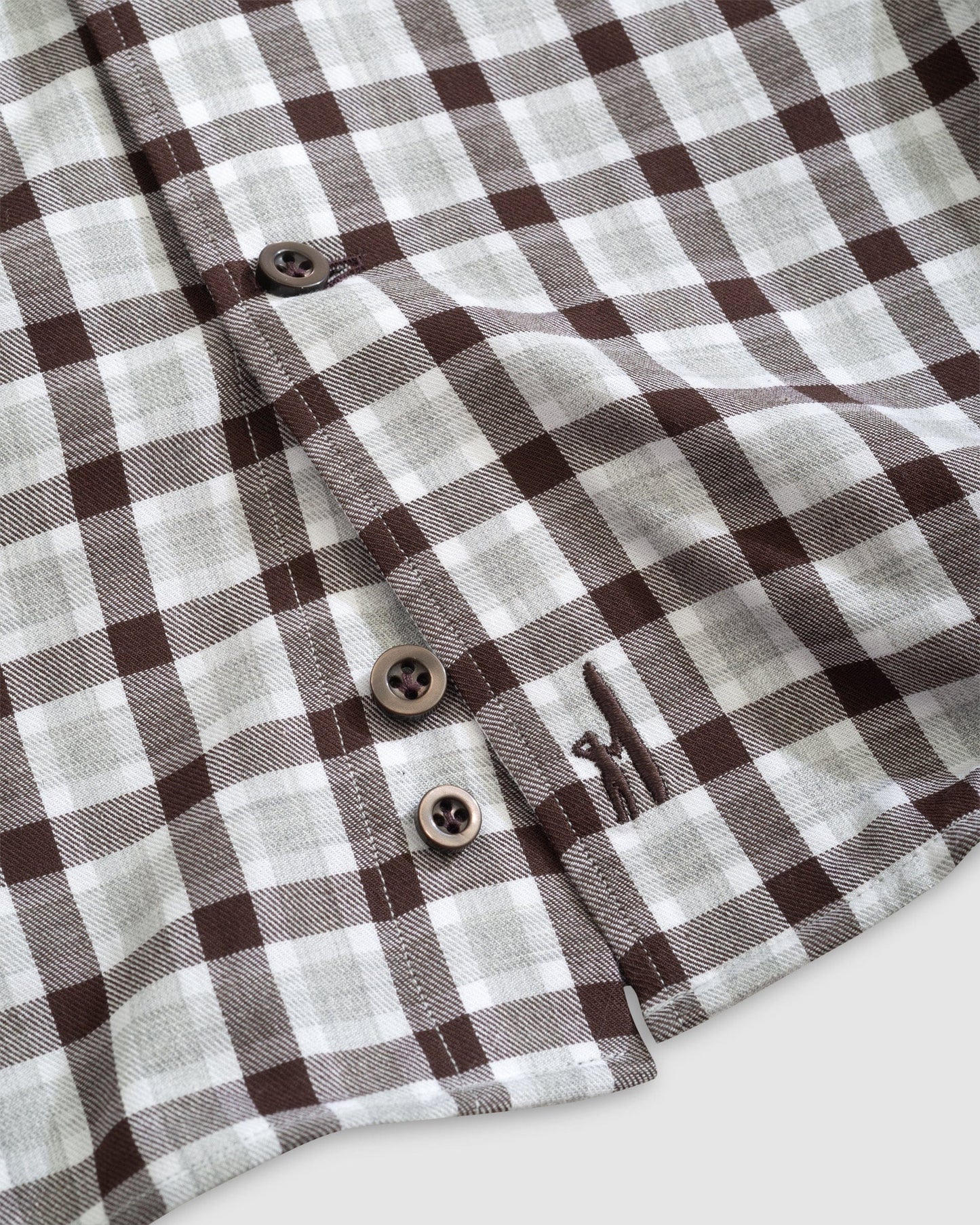 Johnnie O Sport Shirts Davie Top Shelf Button Up Shirt - Coffee