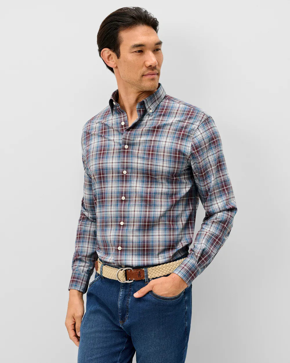 Johnnie-O Sport Shirts Everyday Performance Button Down Shirt Scotia Plaid