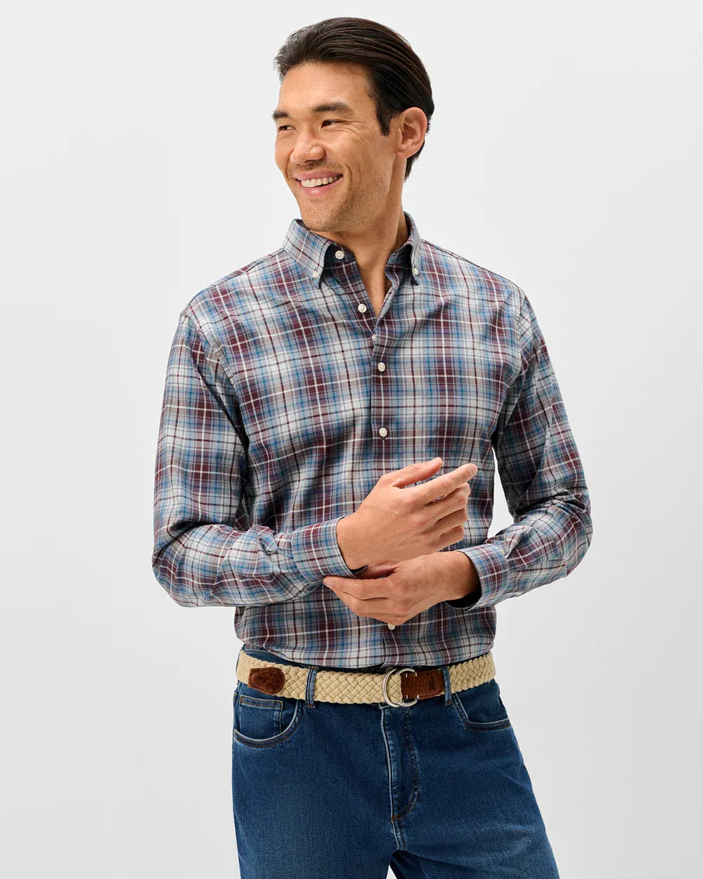 Johnnie-O Sport Shirts Everyday Performance Button Down Shirt Scotia Plaid