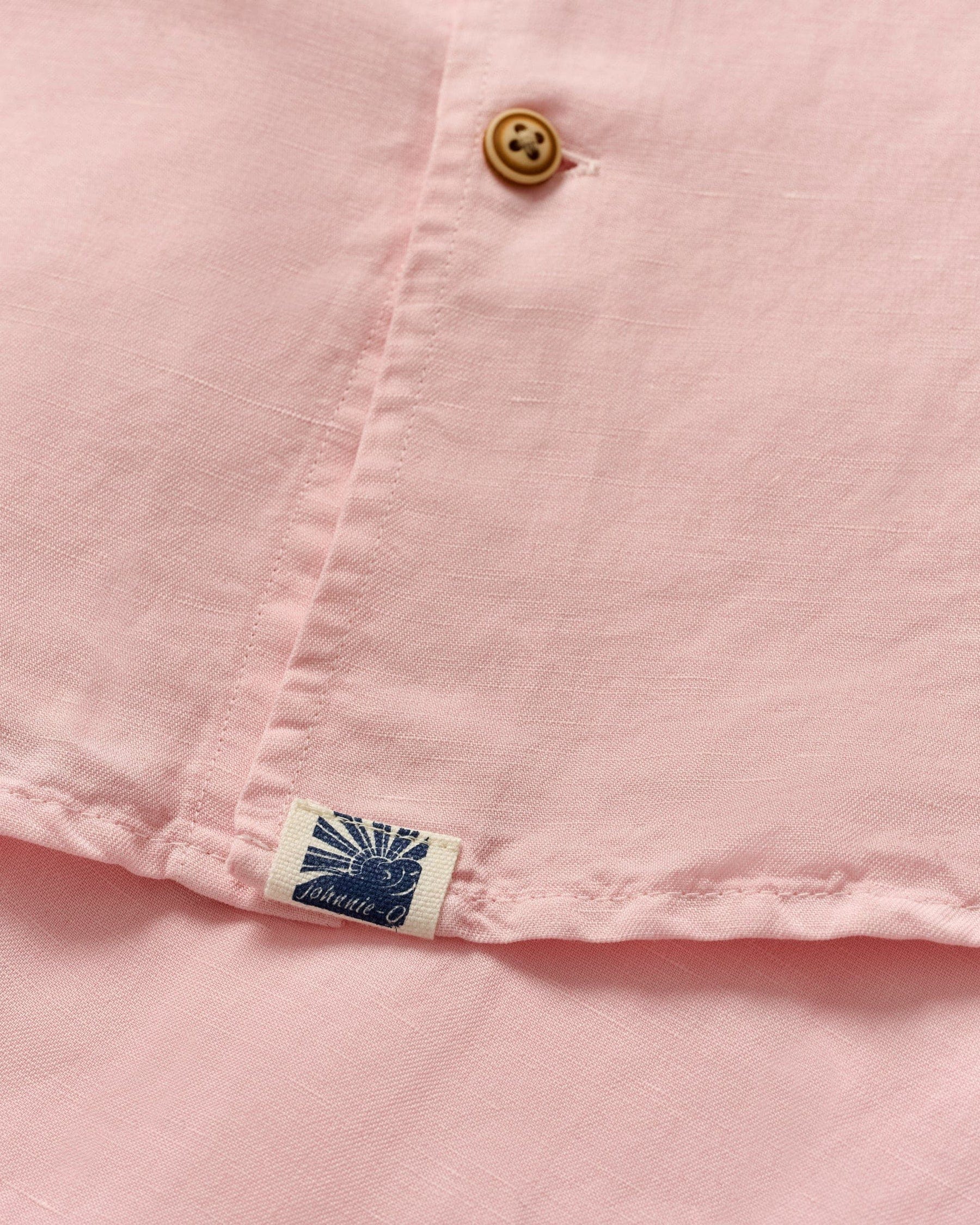 Johnnie O Sport Shirts Gianni Linen Button Down Shirt - Petal