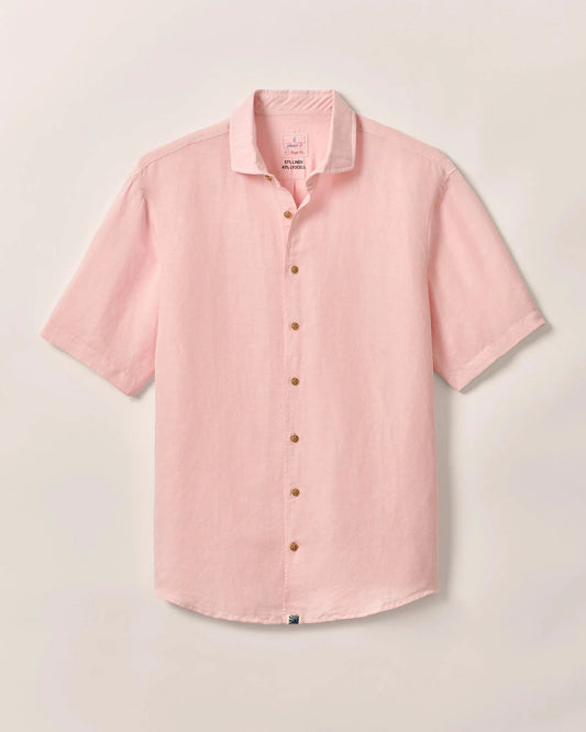 Johnnie O Sport Shirts Gianni Linen Button Down Shirt - Petal