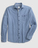 Johnnie O Sport Shirts Hancock Hangin' Out Linen Button Up Shirt - Wake