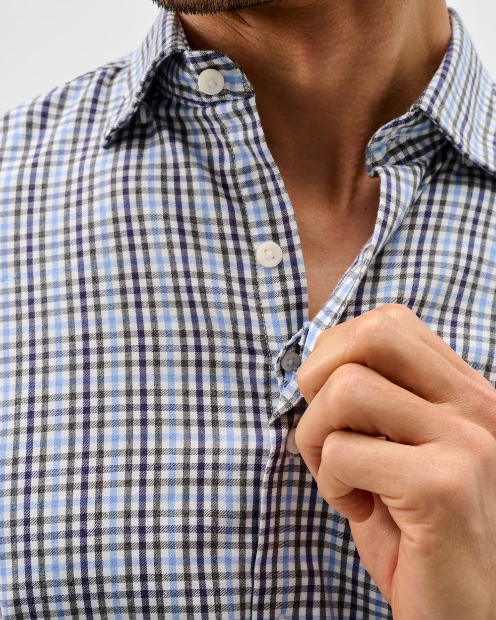 Johnnie-O Sport Shirts Highland Pane Natural Performance Button Down Shirt