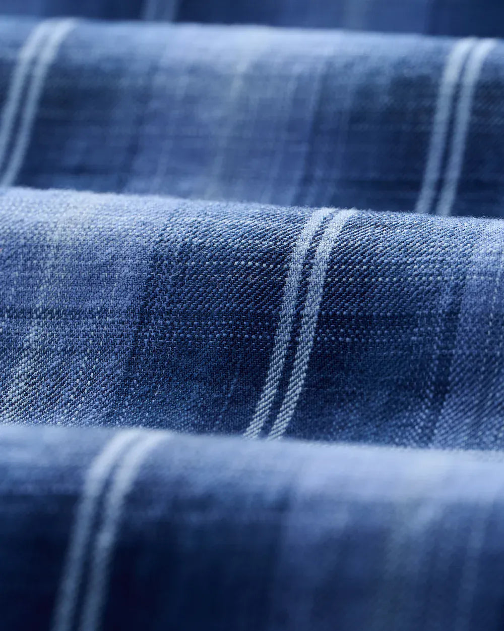 Johnnie-O Sport Shirts Indigo Plaid Snap Button Down