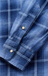 Johnnie-O Sport Shirts Indigo Plaid Snap Button Down