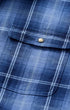 Johnnie-O Sport Shirts Indigo Plaid Snap Button Down