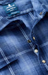 Johnnie-O Sport Shirts Indigo Plaid Snap Button Down