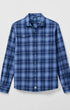 Johnnie-O Sport Shirts Indigo Plaid Snap Button Down