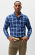 Johnnie-O Sport Shirts Indigo Plaid Snap Button Down