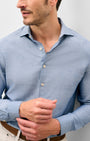 Johnnie-O Sport Shirts Koda Top Shelf Linen Button Down Shirt in Laguna Blue