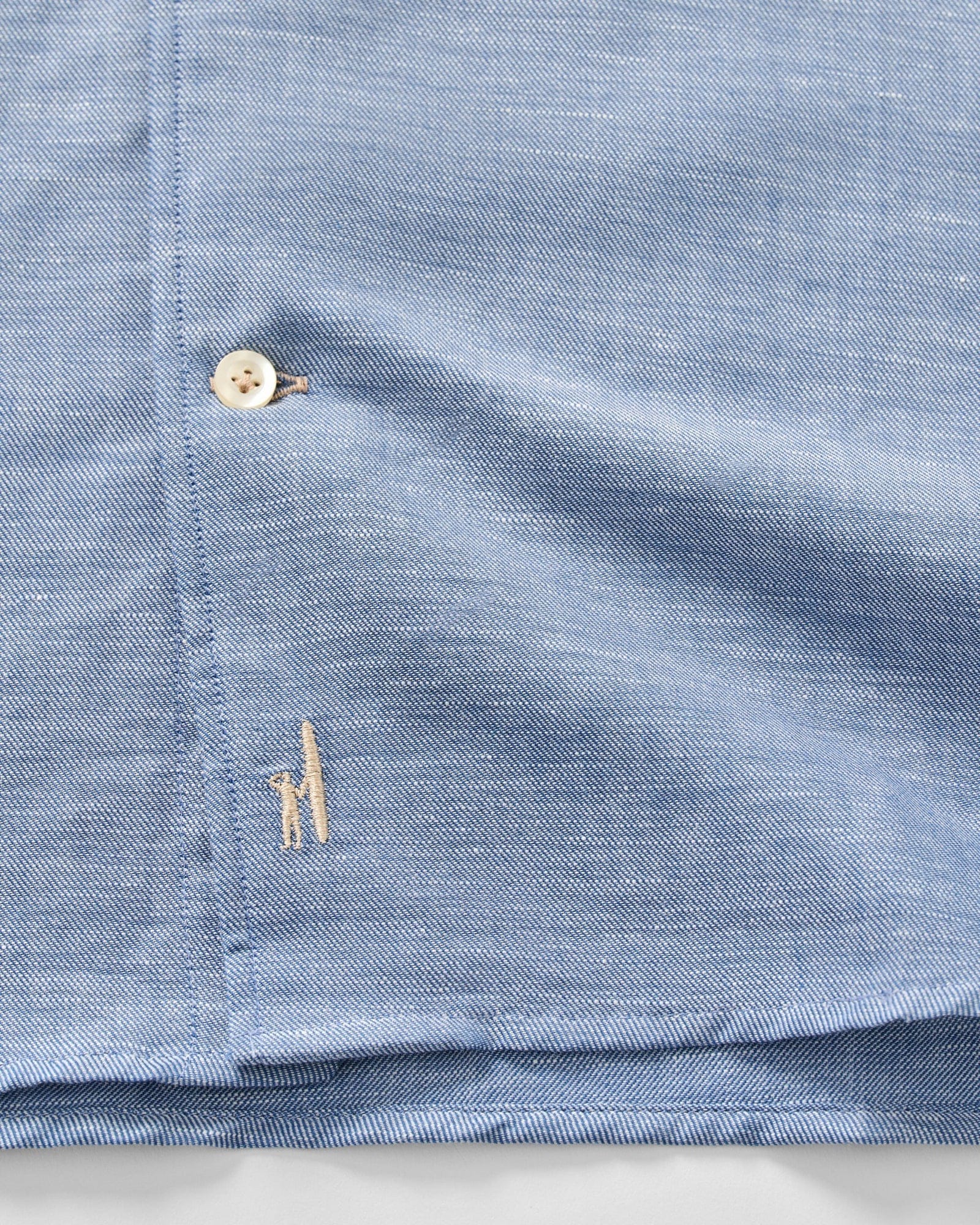 Johnnie-O Sport Shirts Koda Top Shelf Linen Button Down Shirt in Laguna Blue