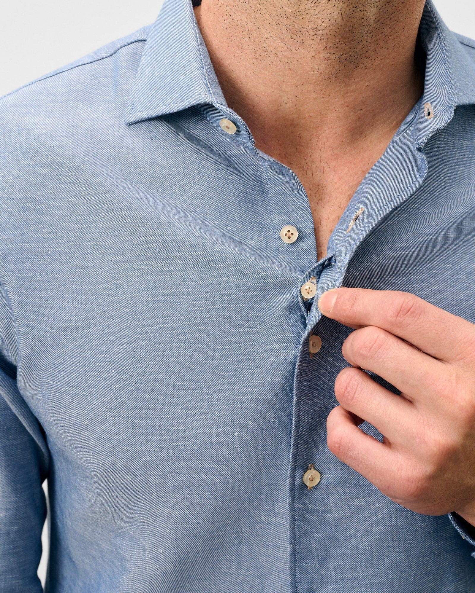 Johnnie-O Sport Shirts Koda Top Shelf Linen Button Down Shirt in Laguna Blue
