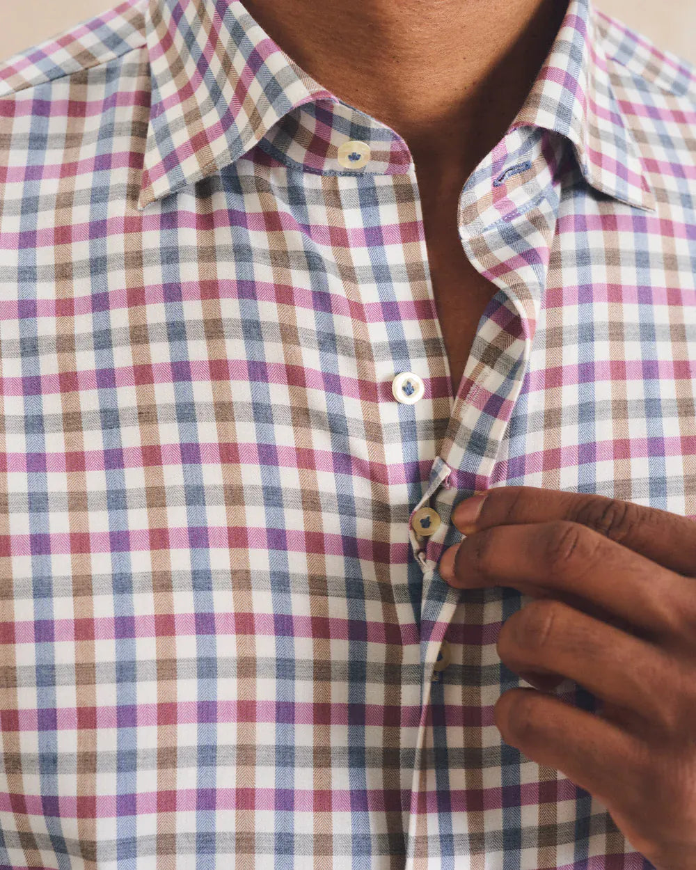 Johnnie-O Sport Shirts Merced Check Top Shelf Cotton Button Down Shirt