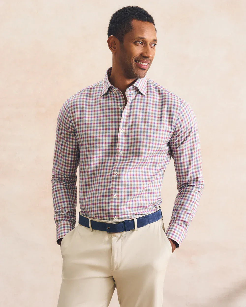 Johnnie-O Sport Shirts Merced Check Top Shelf Cotton Button Down Shirt