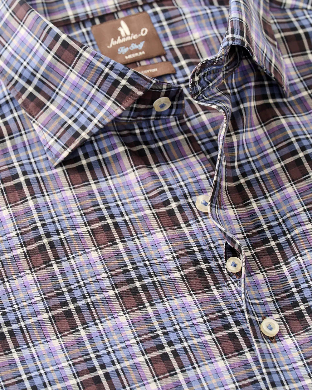 Johnnie-O Sport Shirts Merced Multi Check Top Shelf Cotton Button Down Shirt