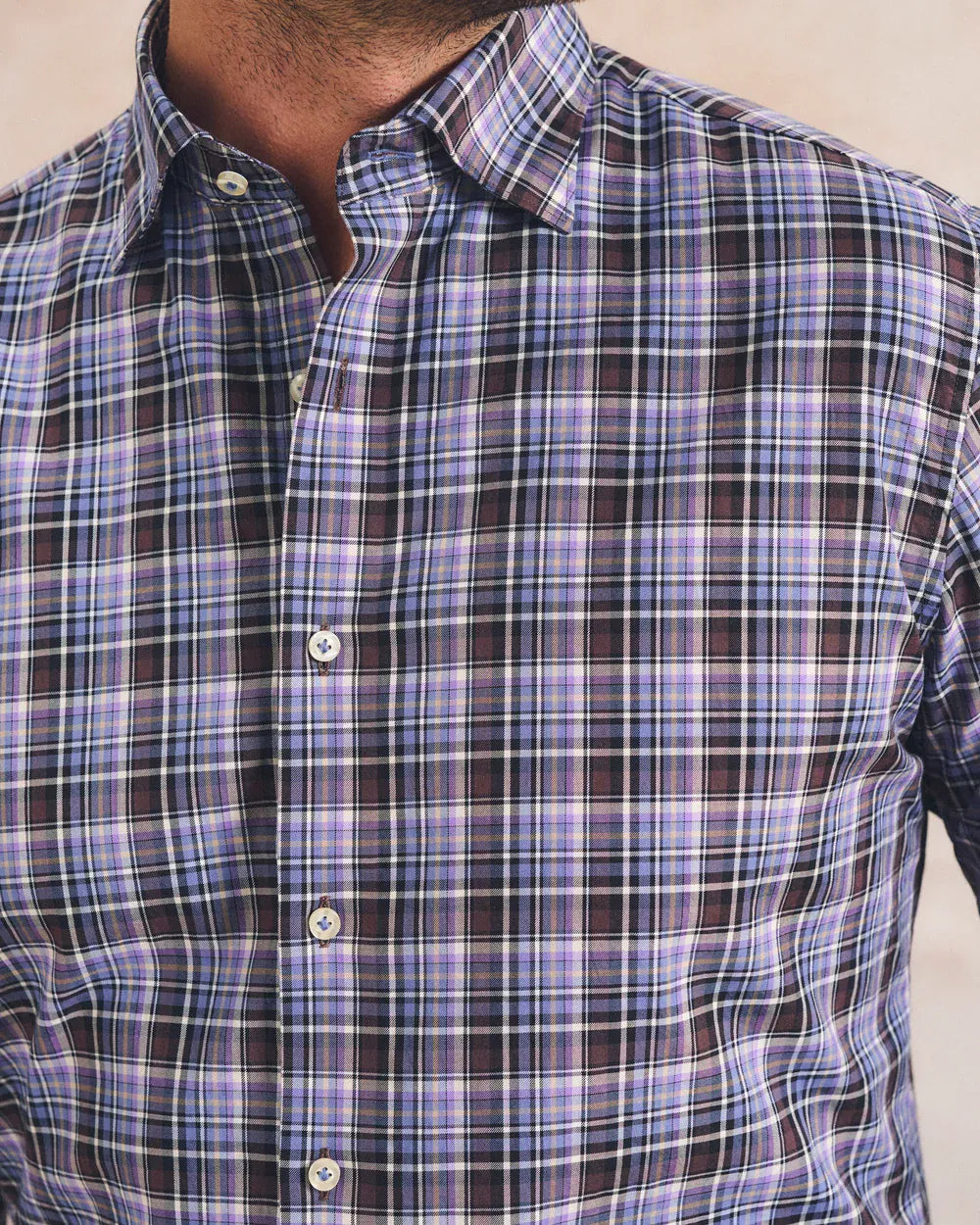 Johnnie-O Sport Shirts Merced Multi Check Top Shelf Cotton Button Down Shirt