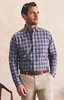 Johnnie-O Sport Shirts Merced Multi Check Top Shelf Cotton Button Down Shirt