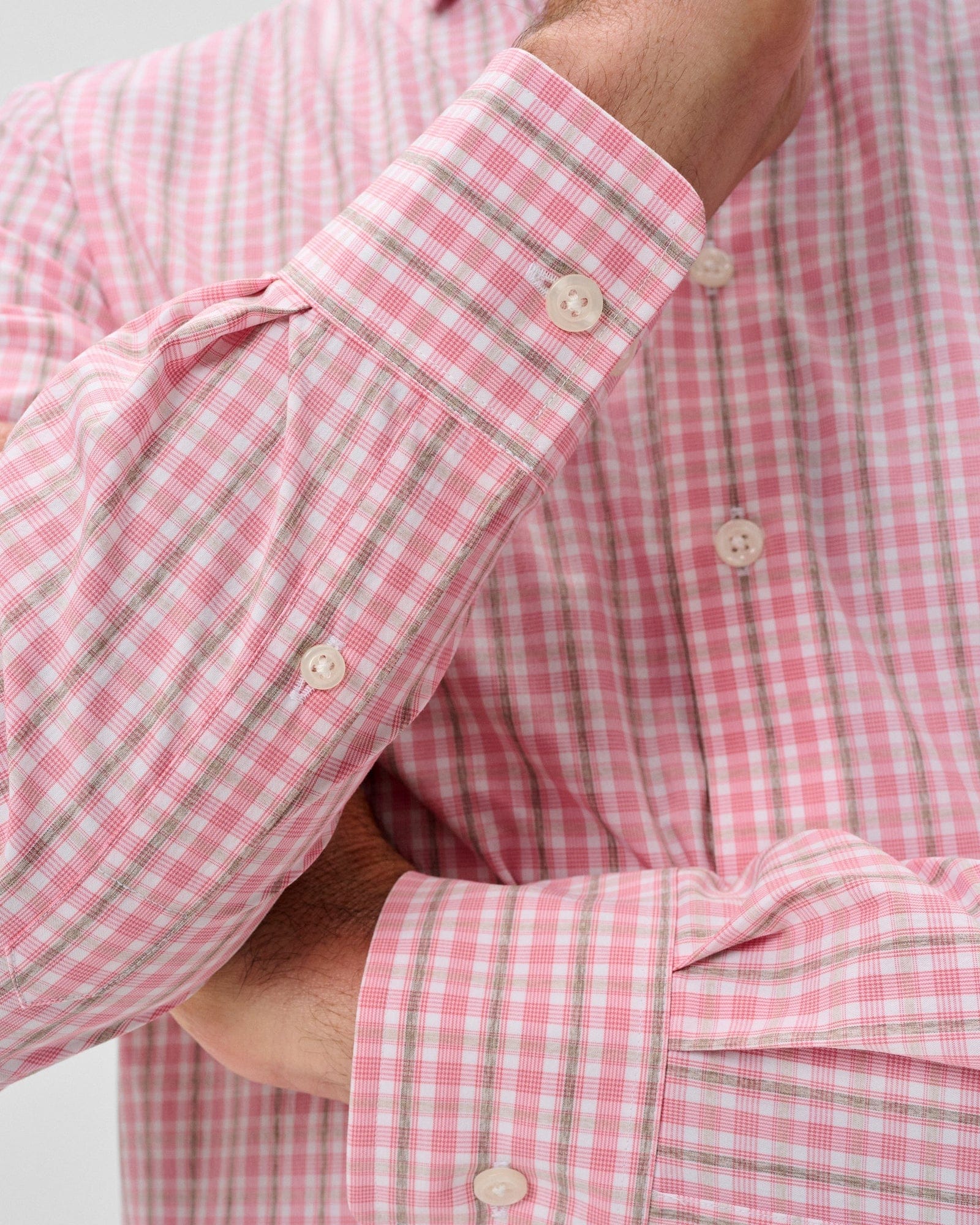 Johnnie-O Sport Shirts Morse Everyday Performance Button Down Shirt in Petal