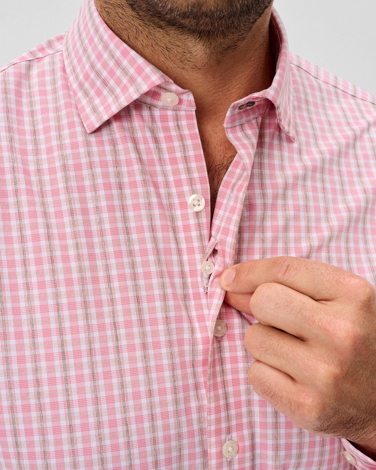 Johnnie-O Sport Shirts Morse Everyday Performance Button Down Shirt in Petal