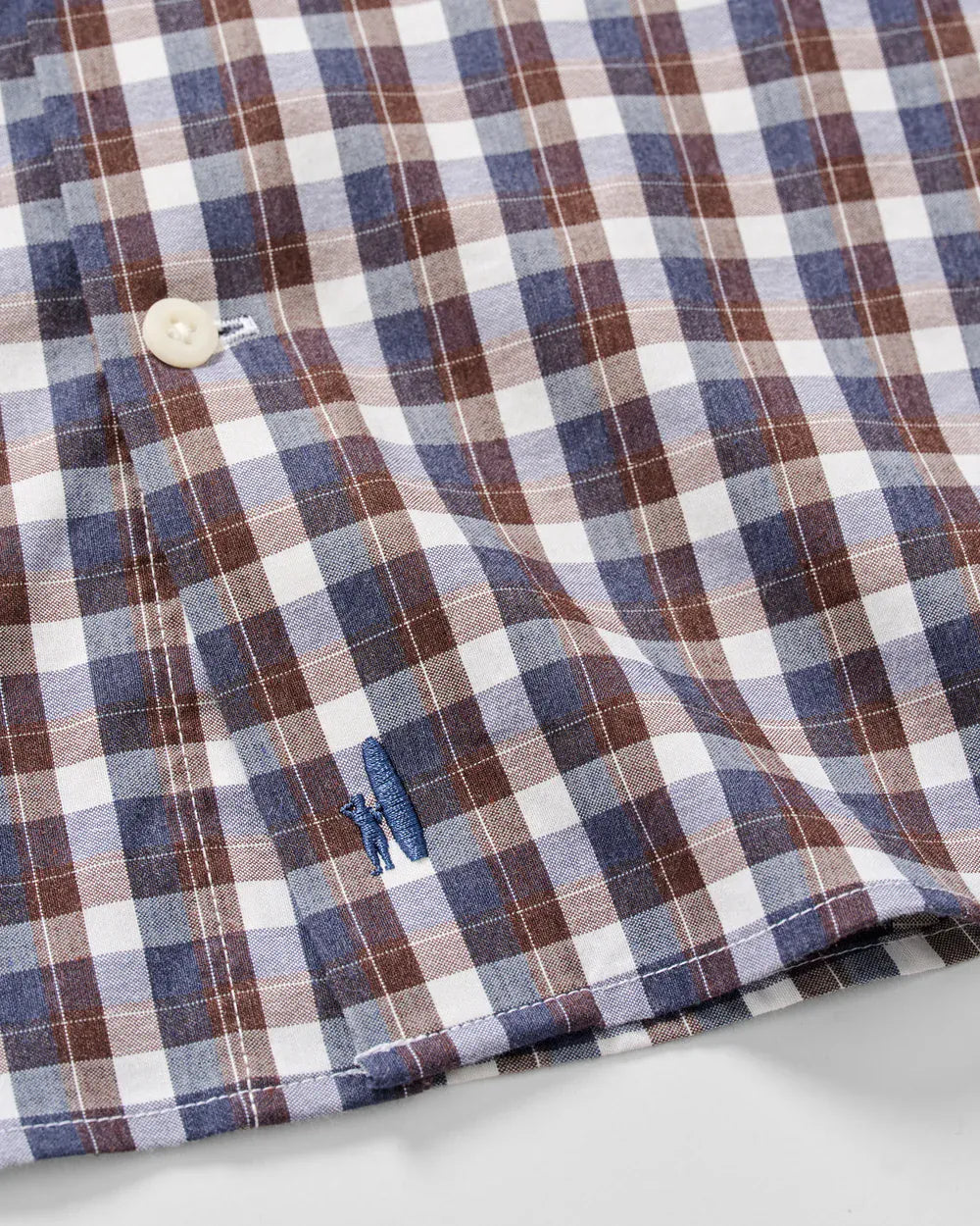 Johnnie-O Sport Shirts Oak Bluffs Plaid Natural Performance Button Down Shirt