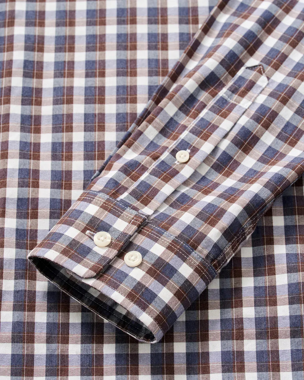 Johnnie-O Sport Shirts Oak Bluffs Plaid Natural Performance Button Down Shirt