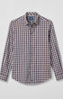 Johnnie-O Sport Shirts Oak Bluffs Plaid Natural Performance Button Down Shirt