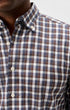 Johnnie-O Sport Shirts Oak Bluffs Plaid Natural Performance Button Down Shirt