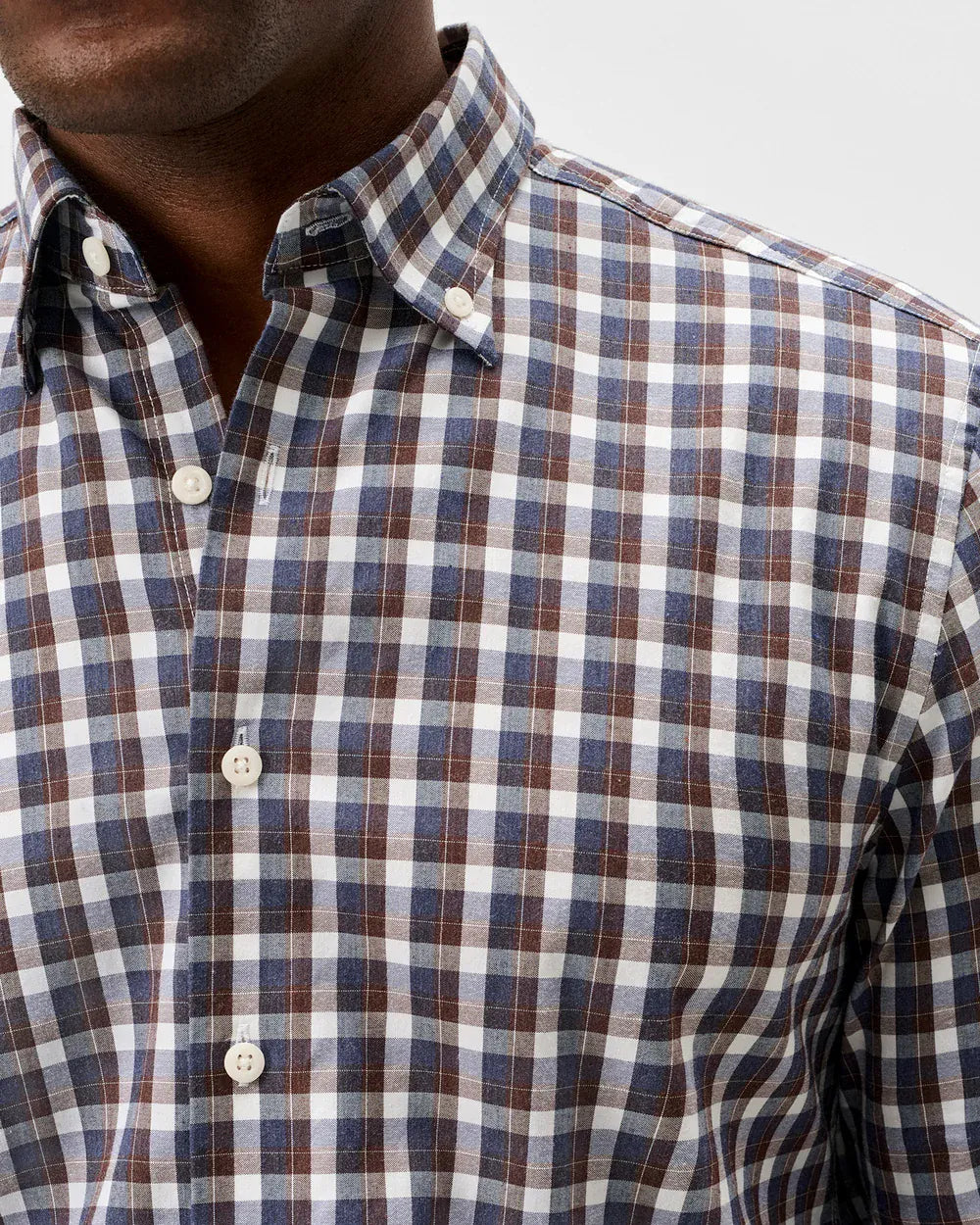 Johnnie-O Sport Shirts Oak Bluffs Plaid Natural Performance Button Down Shirt
