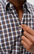 Johnnie-O Sport Shirts Oak Bluffs Plaid Natural Performance Button Down Shirt