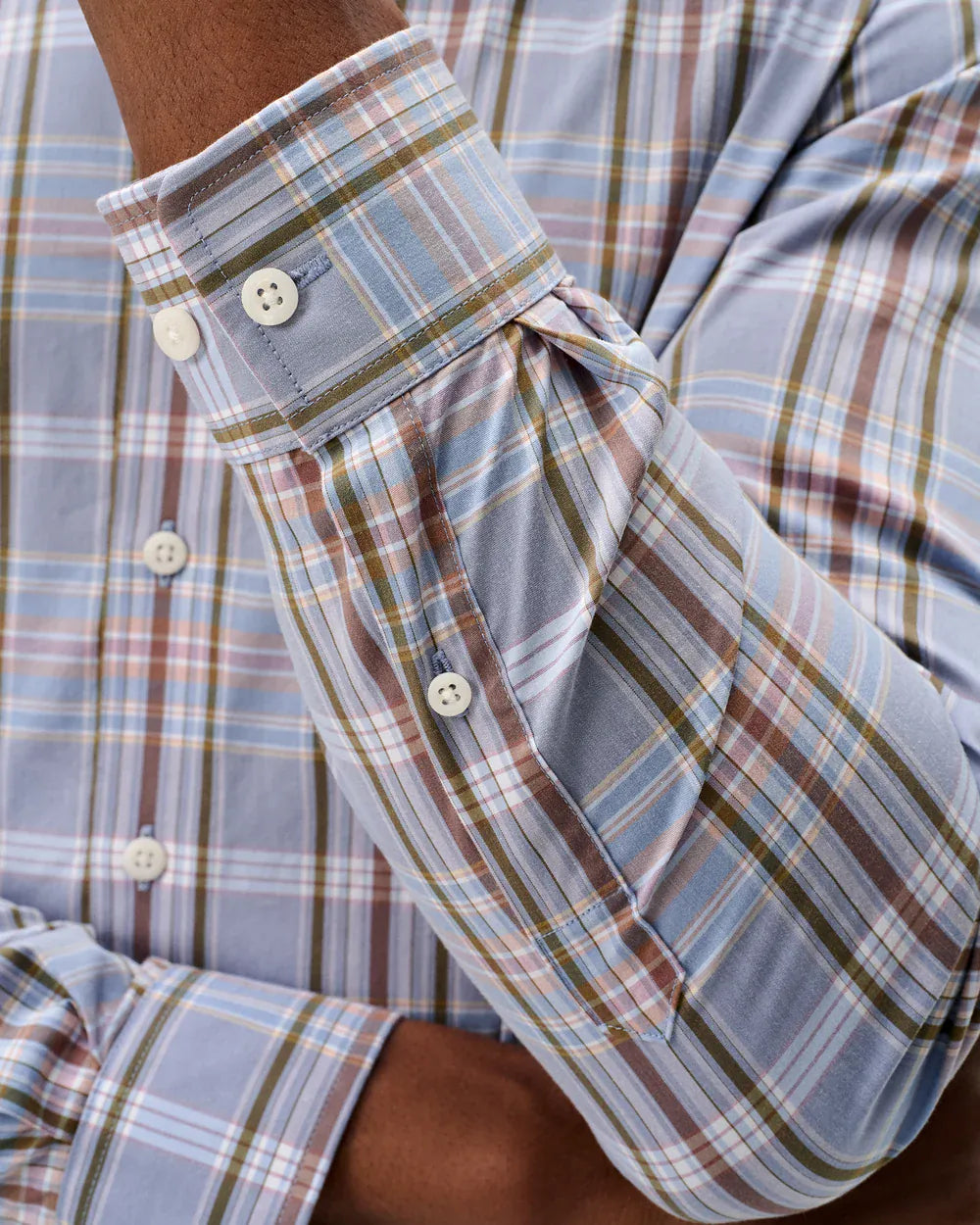 Johnnie-O Sport Shirts Potomac Plaid Natural Performance Button Down Shirt
